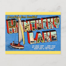 Tarjeta de saludo del lago Kentucky