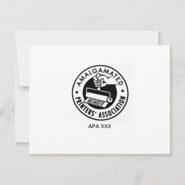 Tarjeta de saludo del logotipo de APA (Anverso)