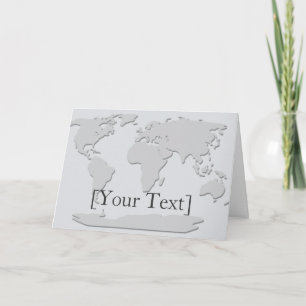 Tarjeta de saludo del Mapa Mundial Platinum