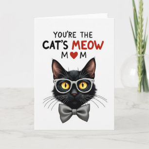 Tarjeta de saludo del maullido de los gatos rayado