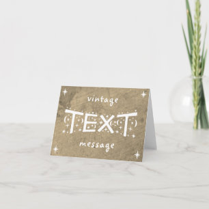 Tarjeta de saludo del mensaje de texto del Vintage