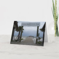tarjeta de saludo del muelle de la isla Anna Maria