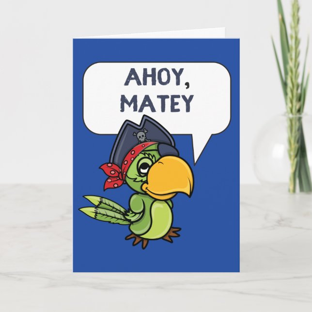 Tarjeta de saludo del Personalizado Ahoy Matey Pir (Anverso)