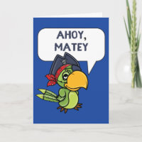 Tarjeta de saludo del Personalizado Ahoy Matey Pir