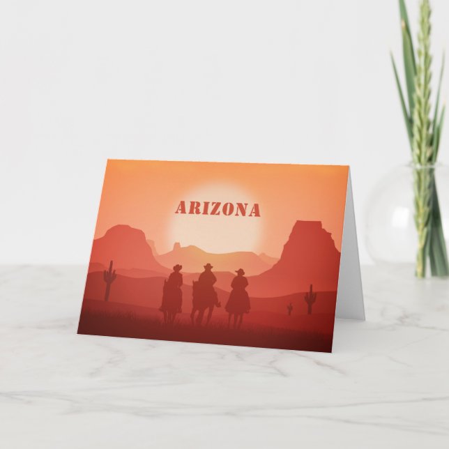 Tarjeta de saludo del personalizado Arizona Sunset (Anverso)