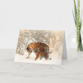 Tarjeta de saludo del personalizado de los Tigres