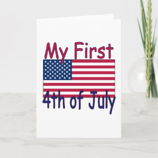 Tarjeta de saludo del primer 4 de julio para el be