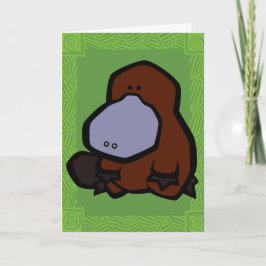 Tarjeta de saludo del Rompecabezas Platypus de Vid