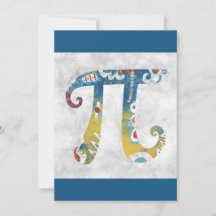 Tarjeta De Saludo Del Símbolo De Pi Ocupado