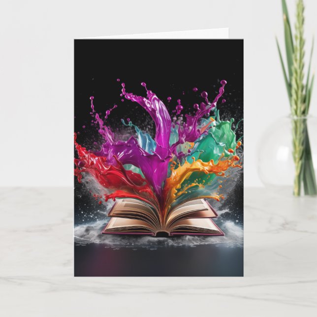 Tarjeta de saludo delgada del escritor (Anverso)