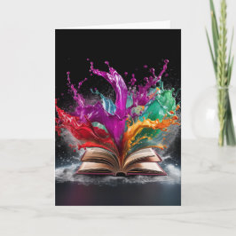 Tarjeta de saludo delgada del escritor