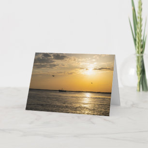 Tarjeta de saludo Destin Sunset y helicópteros