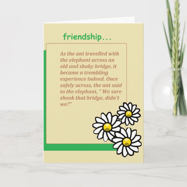 tarjeta de saludo devocional de amistad (Anverso)