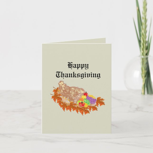 Tarjeta de saludo : Día de Acción de Gracias (Anverso)
