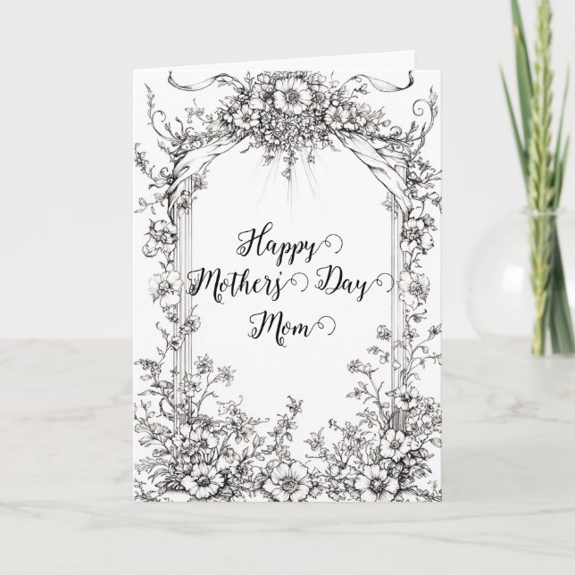 Tarjeta de saludo, Día de la Madre, (Anverso)