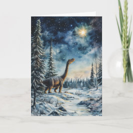 Tarjeta de saludo "Dino-mite Night Star"