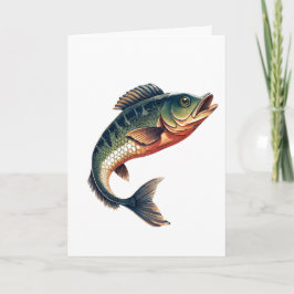 Tarjeta de saludo divertida de pesca