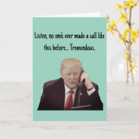 Tarjeta de saludo divertida llamada de Donuld Trum