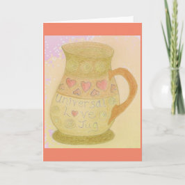 Tarjeta de saludo divertida Love Jug & World Round