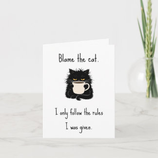 Tarjeta de saludo divertida para amante de gatos n
