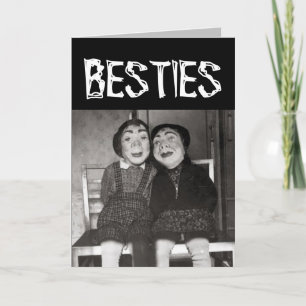 TARJETA DE SALUDO DIVERTIDA PARA AMIGAS DEL MEJOR