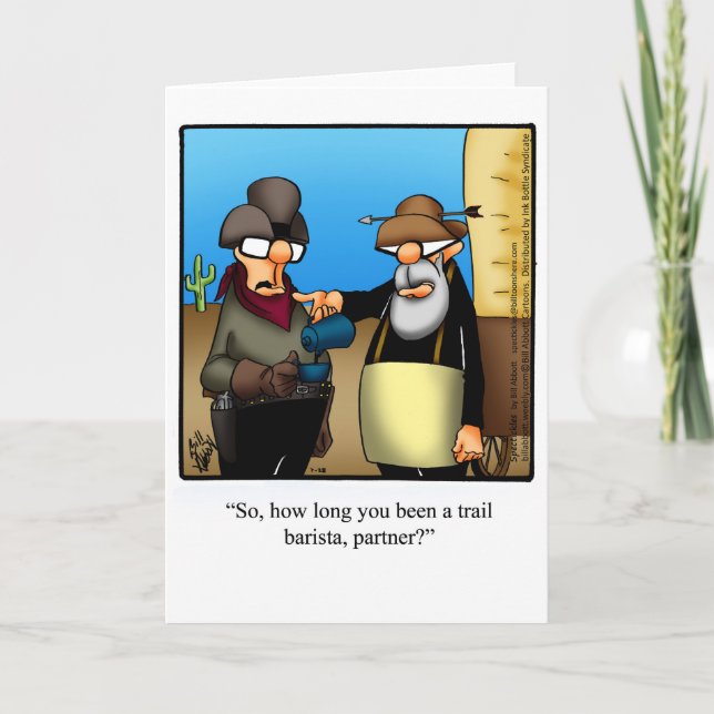 Tarjeta De Saludo Divertido Y Ríe (Anverso)