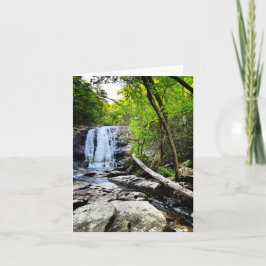 Tarjeta de saludo doblada con cascada
