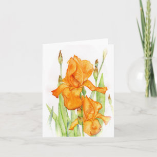 Tarjeta de saludo doblada con motivos florales