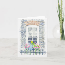 Tarjeta de saludo doblada con pintura acuarela