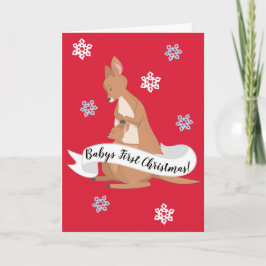 Tarjeta De Saludo Doblada De Mamá Y Yo Kangaroo