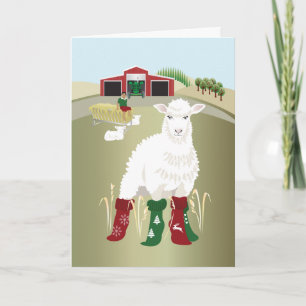 Tarjeta de saludo doblada 'Socks Navidades'