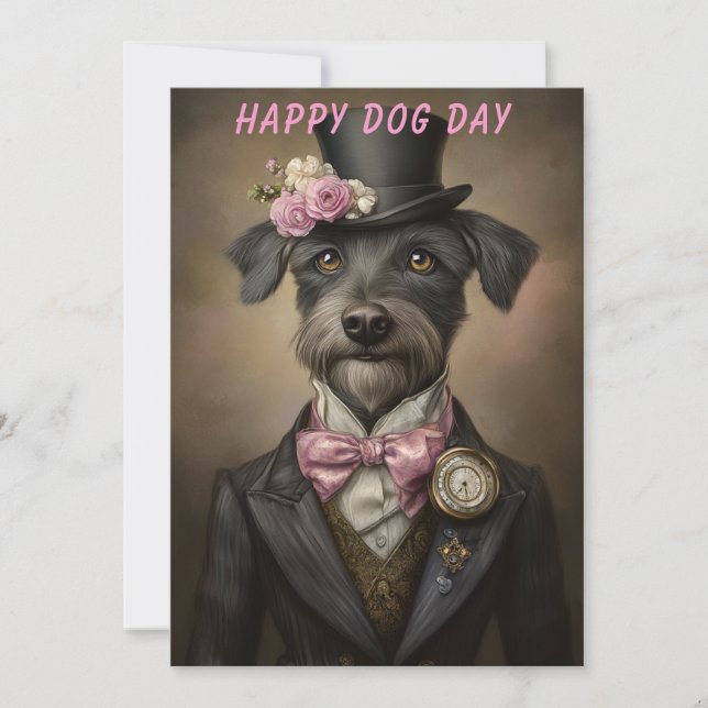 Tarjeta de saludo Dog Day - Divertido Personalizad (Anverso)