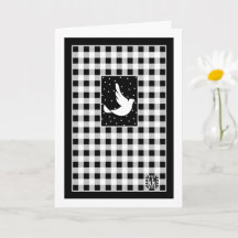 Tarjeta de saludo Dove On Snowy Sky