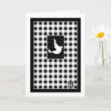 Tarjeta de saludo Dove On Snowy Sky