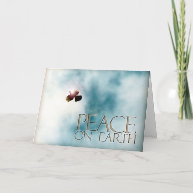 Tarjeta de saludo Dove Peace On Earth (Anverso)