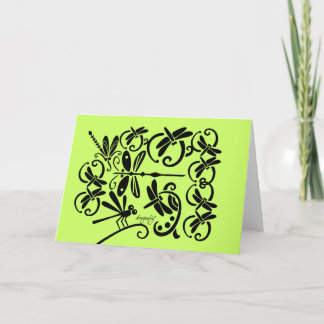 Tarjeta de saludo Dragonflies