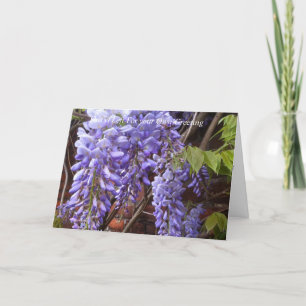 Tarjeta de saludo editable Wisteria