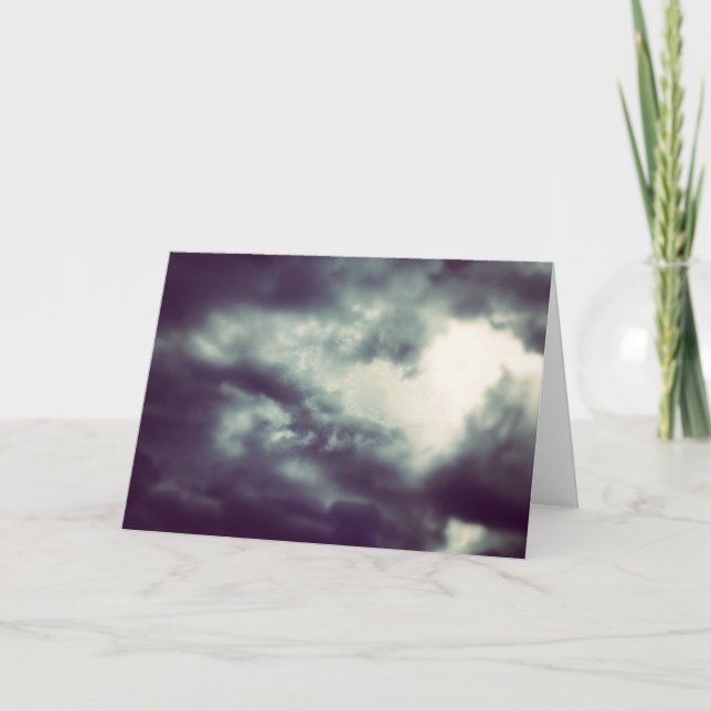 Tarjeta De Saludo el día de San Valentín En Nubes (Anverso)