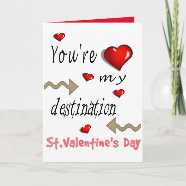 Tarjeta de saludo el día de San Valentín Mi destin (Anverso)