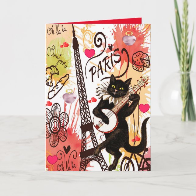 Tarjeta de saludo el día de San Valentín París Fra (Anverso)