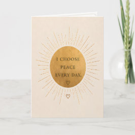 Tarjeta de saludo Elijo la paz todos los días