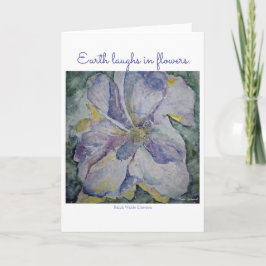 Tarjeta de saludo Emerson Quote Floral Watercolor 