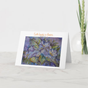 Tarjeta de saludo Emerson Quote Floral Watercolor 