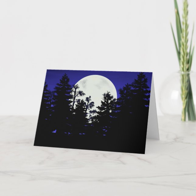 Tarjeta de saludo en ascenso Luna de Invierno (Anverso)