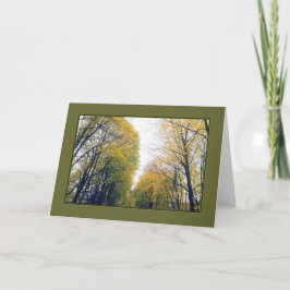 Tarjeta de saludo en blanco 'Autumn Walkway'