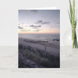 Tarjeta de saludo en blanco 'Beach Dawn'