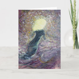 Tarjeta de saludo en blanco "Blonde Smoke"