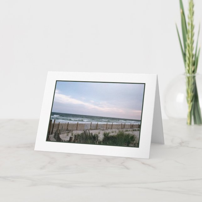 Tarjeta de saludo en blanco 'Breakers with Brown F (Anverso)