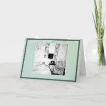 Tarjeta De Saludo En Blanco Con Foto Graciosa.