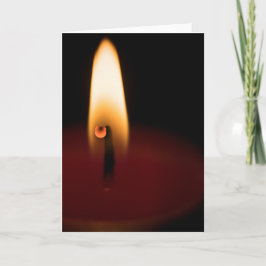 Tarjeta de saludo en blanco con velas
